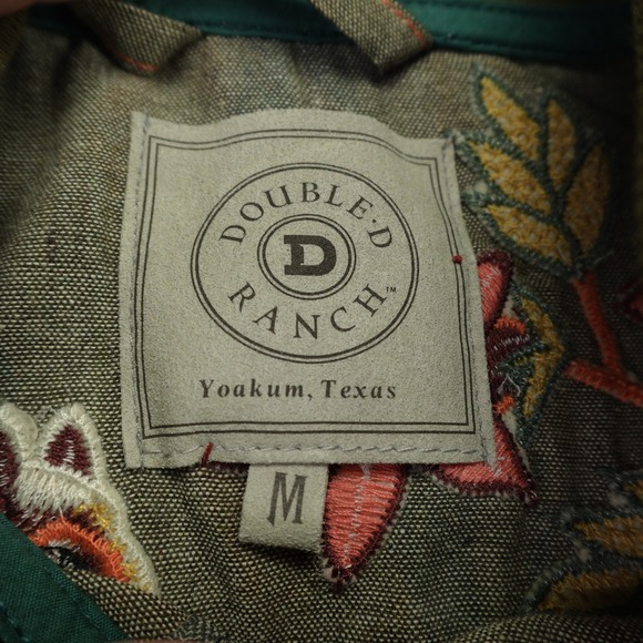 Double D Ranch Vest Womens Medium Brown Southwestern Embroidered Horse Zip Up - Picture 9 of 15